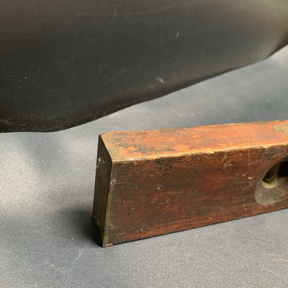 Vintage Stanley S.W. USA No. 3 Wood & Brass Level Brass Ends Double Bubble 24” - Picture 5 of 12